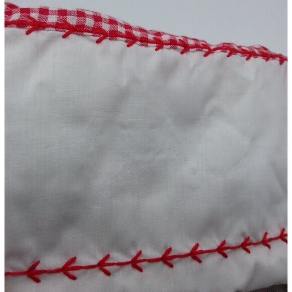 Pottery Barn Kids Christmas Stocking Santa & Sleigh Holiday Quilted Xmas Grey - Picture 5 of 11